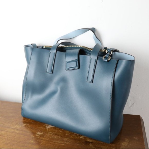 kate spade Handbags - Kate Spade Blue Leather Magnet Closure Large Purse